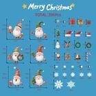 XISHIUYIS 396 Piezas Decoraciones de Navidad para Ventanas, Adhesivos Removibles Blancos