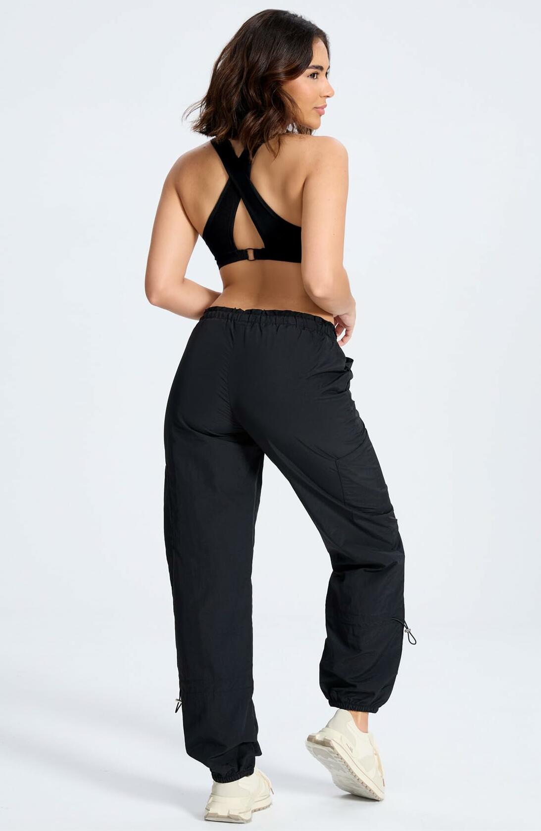 Pantalones cargo de senderismo ligeros para mujer DISCIPBUSH, color negro, talla S