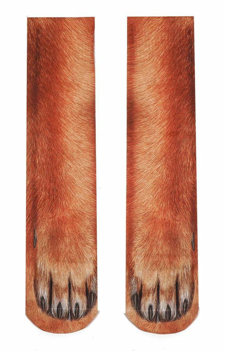 Calcetines con diseño de patas de animal de SportsWell, divertidos calcetines tipo media con estampado 3D, regalo de broma