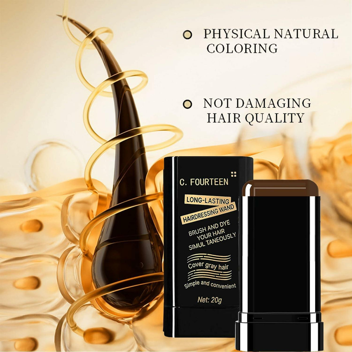 Tinte para el cabello en peine Vienflona, seguro y práctico, cobertura de canas, resistente al agua, color café 03