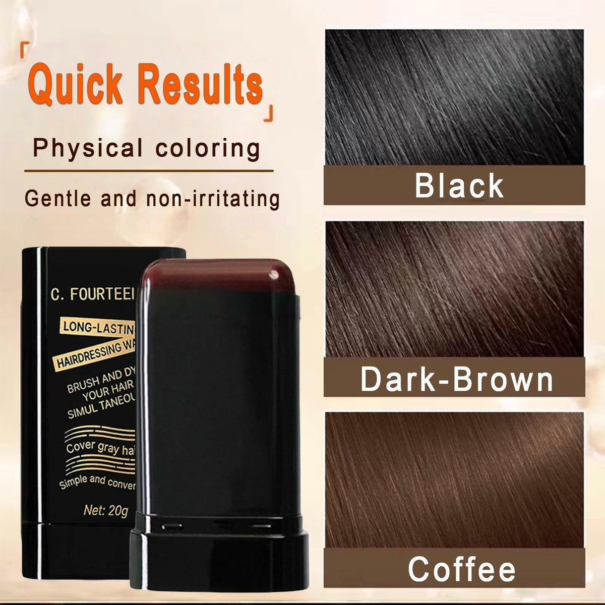 Tinte para el cabello en peine Vienflona, seguro y práctico, cobertura de canas, resistente al agua, color café 03
