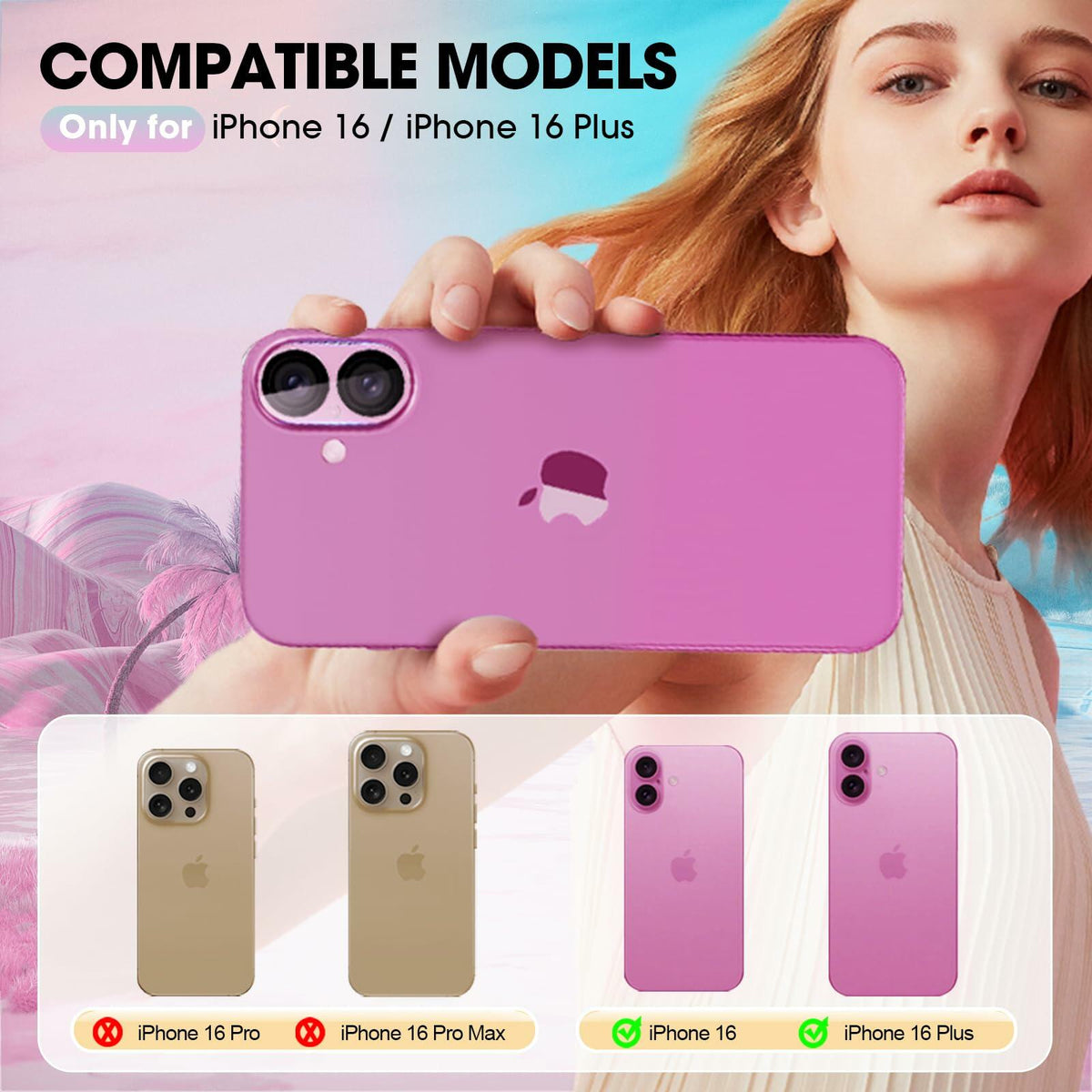 Protector de lente de cámara Xfilm para iPhone 16 y 16 Plus, cubierta de vidrio templado 9H