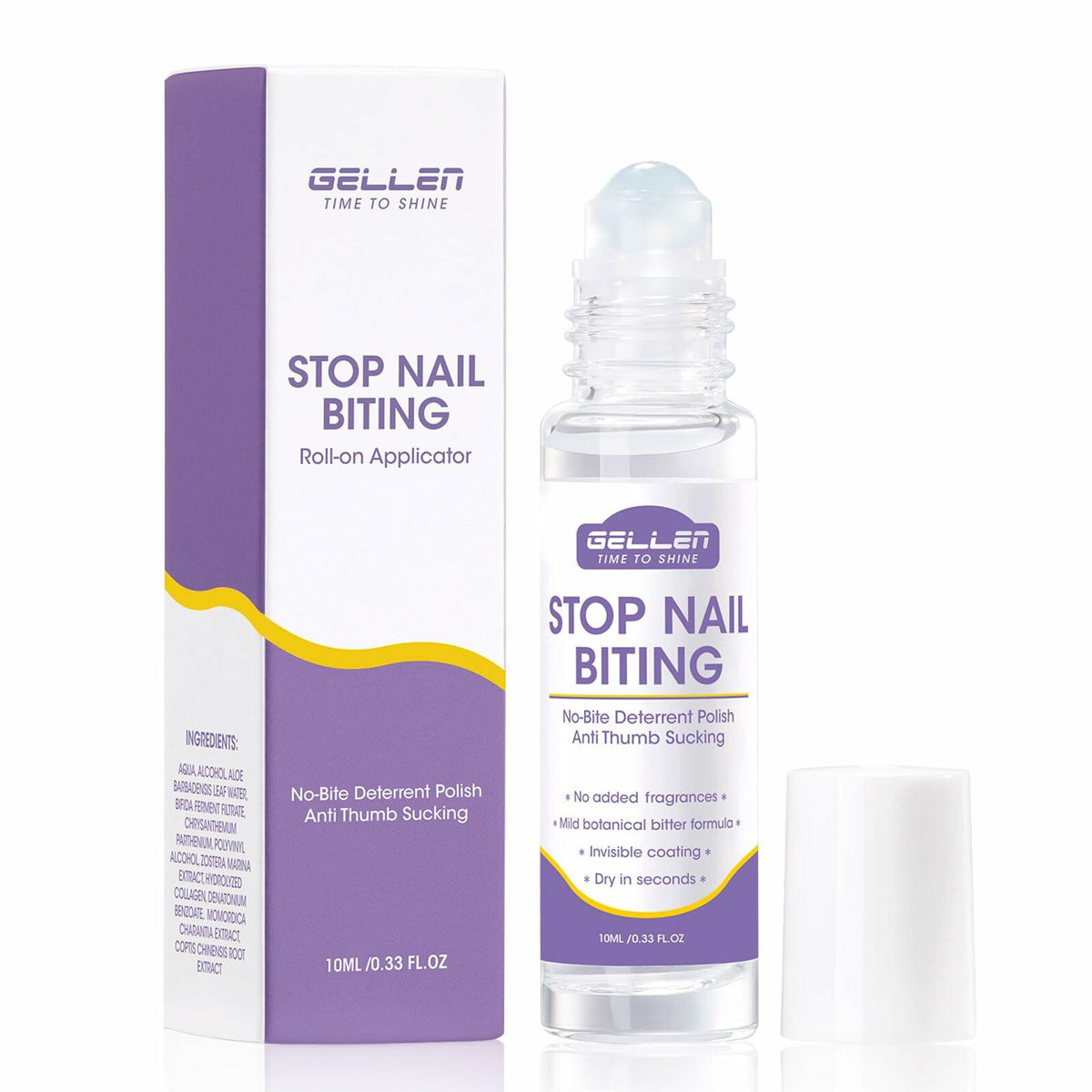 Tratamiento para morderse las uñas GELLEN Roll-On 10ml de secado rápido y resistente al agua