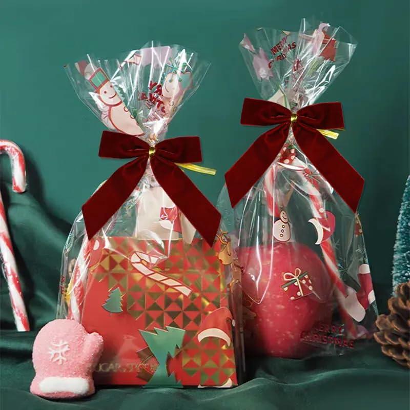 HSXJJ 12 piezas de adornos de lazos de terciopelo caqui para árbol de Navidad, 3.5x3.5 pulgadas