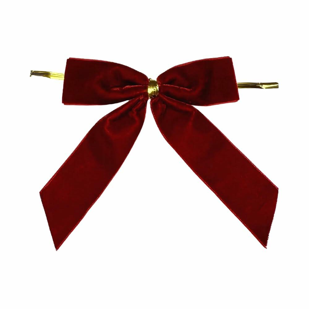 HSXJJ 12 piezas de adornos de lazos de terciopelo caqui para árbol de Navidad, 3.5x3.5 pulgadas