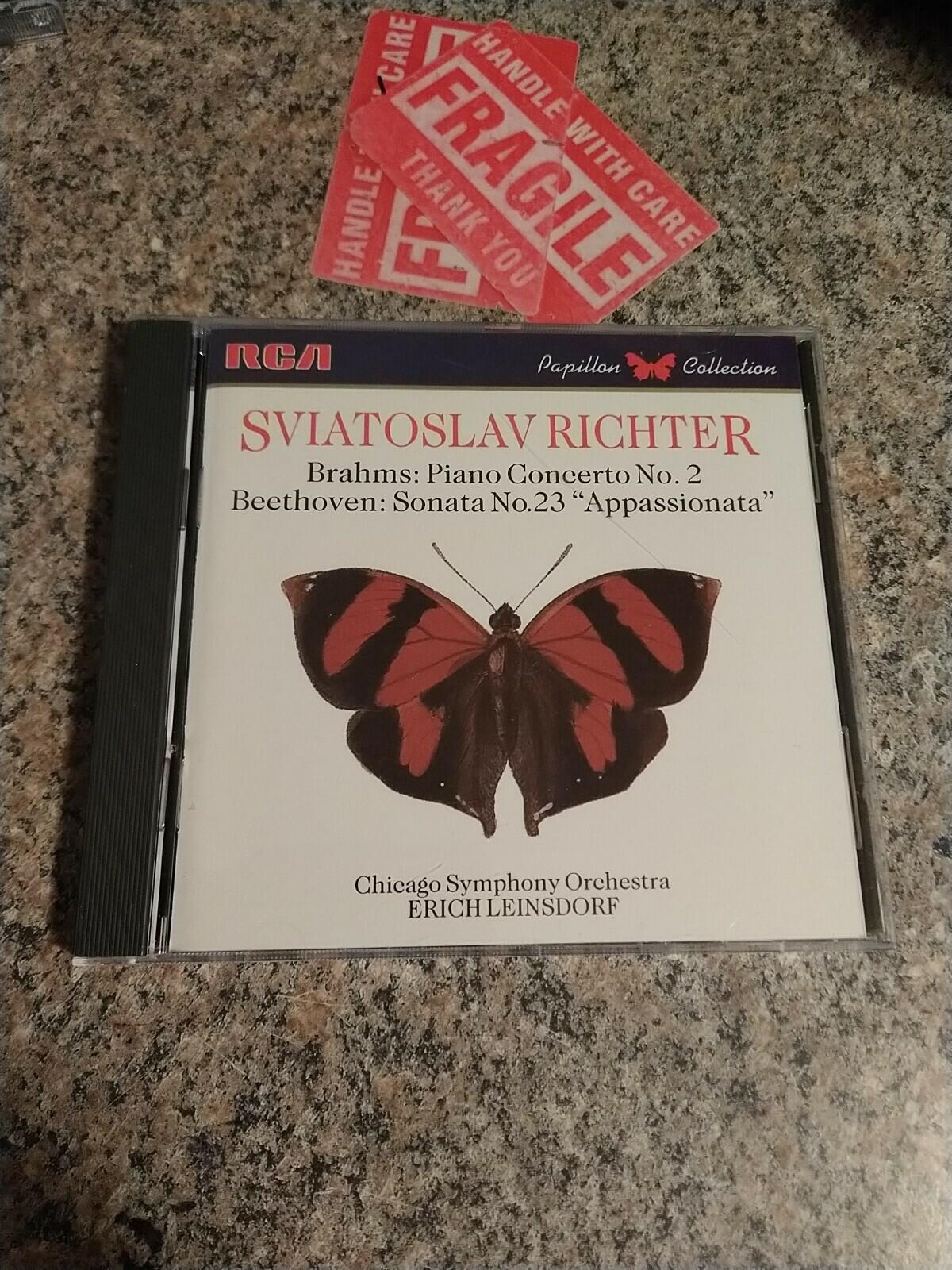 Concierto para piano n.º 2 de Brahms, Sonata para piano n.º 23 de Beethoven, CD de música clásica
