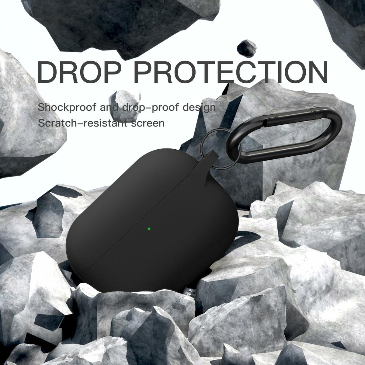 Funda de silicona Brujula para AirPods Pro 3.ª generación 2025, estuche protector negro