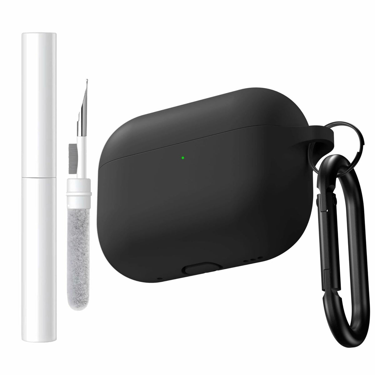 Funda de silicona Brujula para AirPods Pro 3.ª generación 2025, estuche protector negro