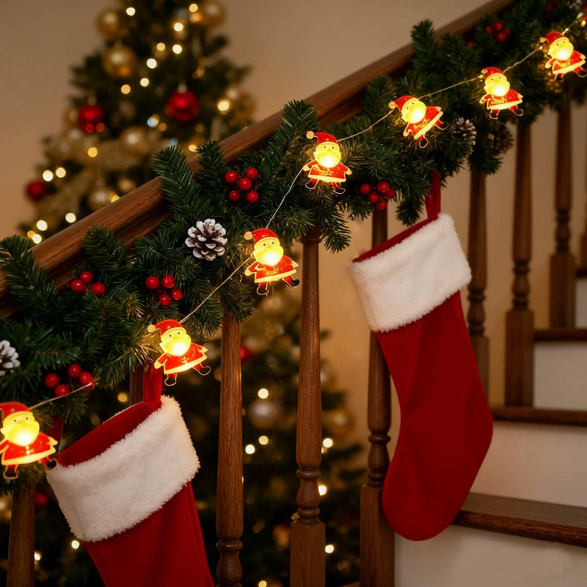 Joygoods Paquete de 2 luces de hadas de 7 pies y 20 LED a pilas, color blanco cálido