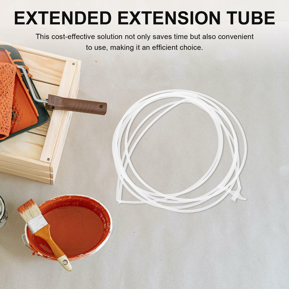 Manguera de extensión para tubo de boquilla epóxica genérica, 196.85 pulgadas, herramienta dispensadora transparente