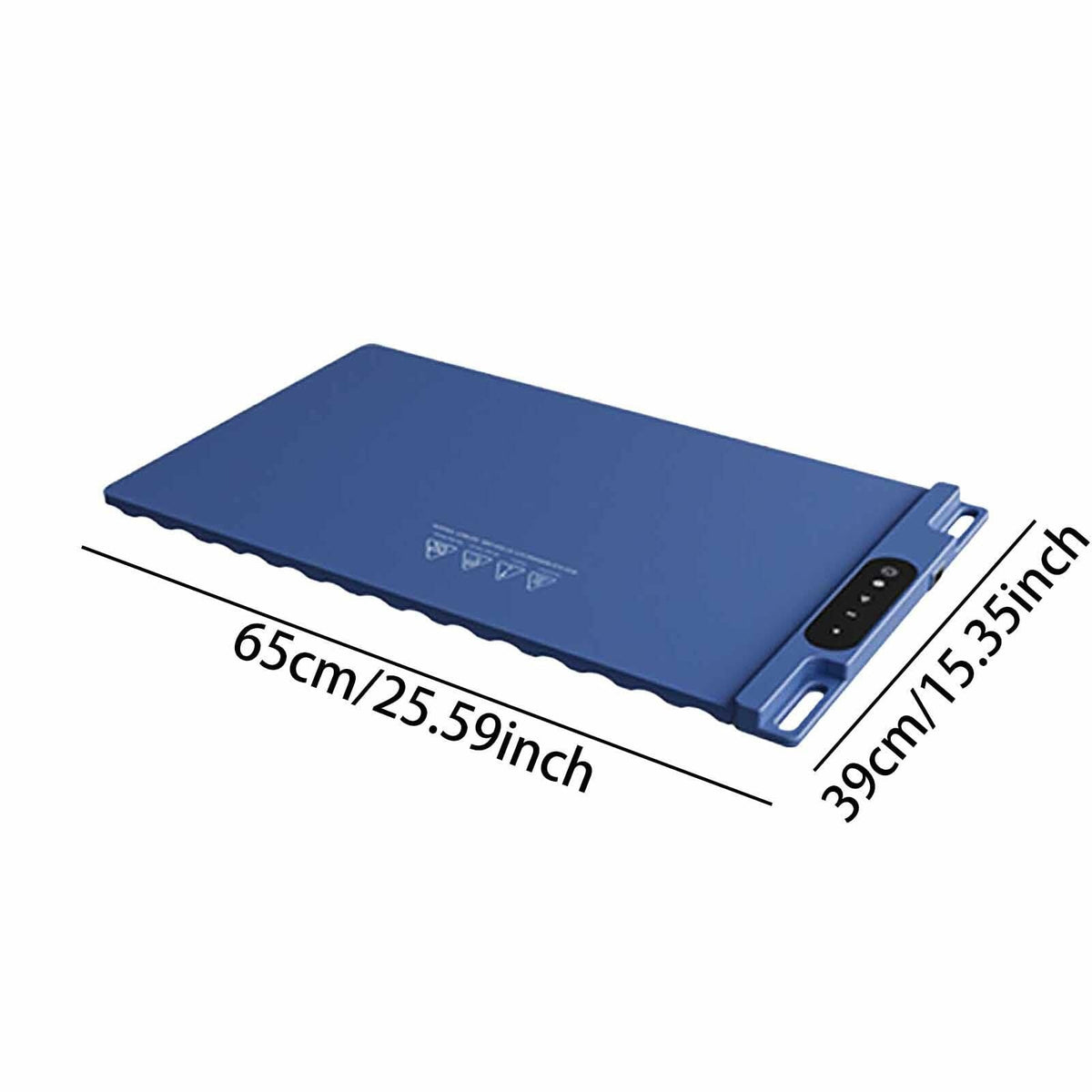 Tapete eléctrico de silicona para calentar alimentos, 26x15 pulgadas, azul, modos ajustables