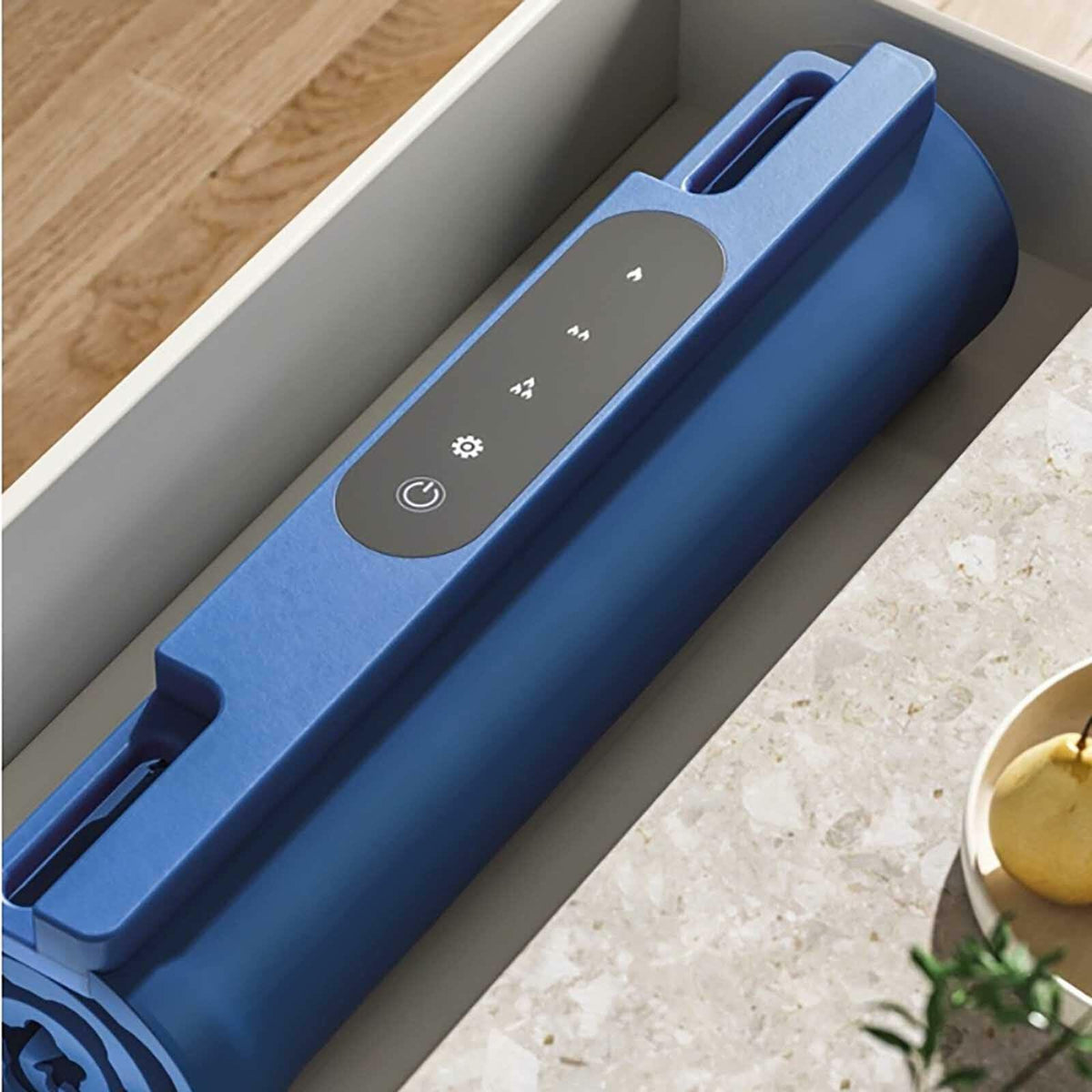Tapete eléctrico de silicona para calentar alimentos, 26x15 pulgadas, azul, modos ajustables