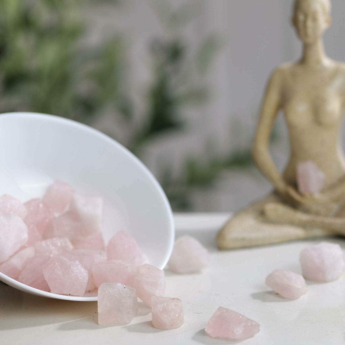 Piedras curativas de cuarzo rosa en bruto, 1/2 lb, cristales rosas sin pulir al por mayor