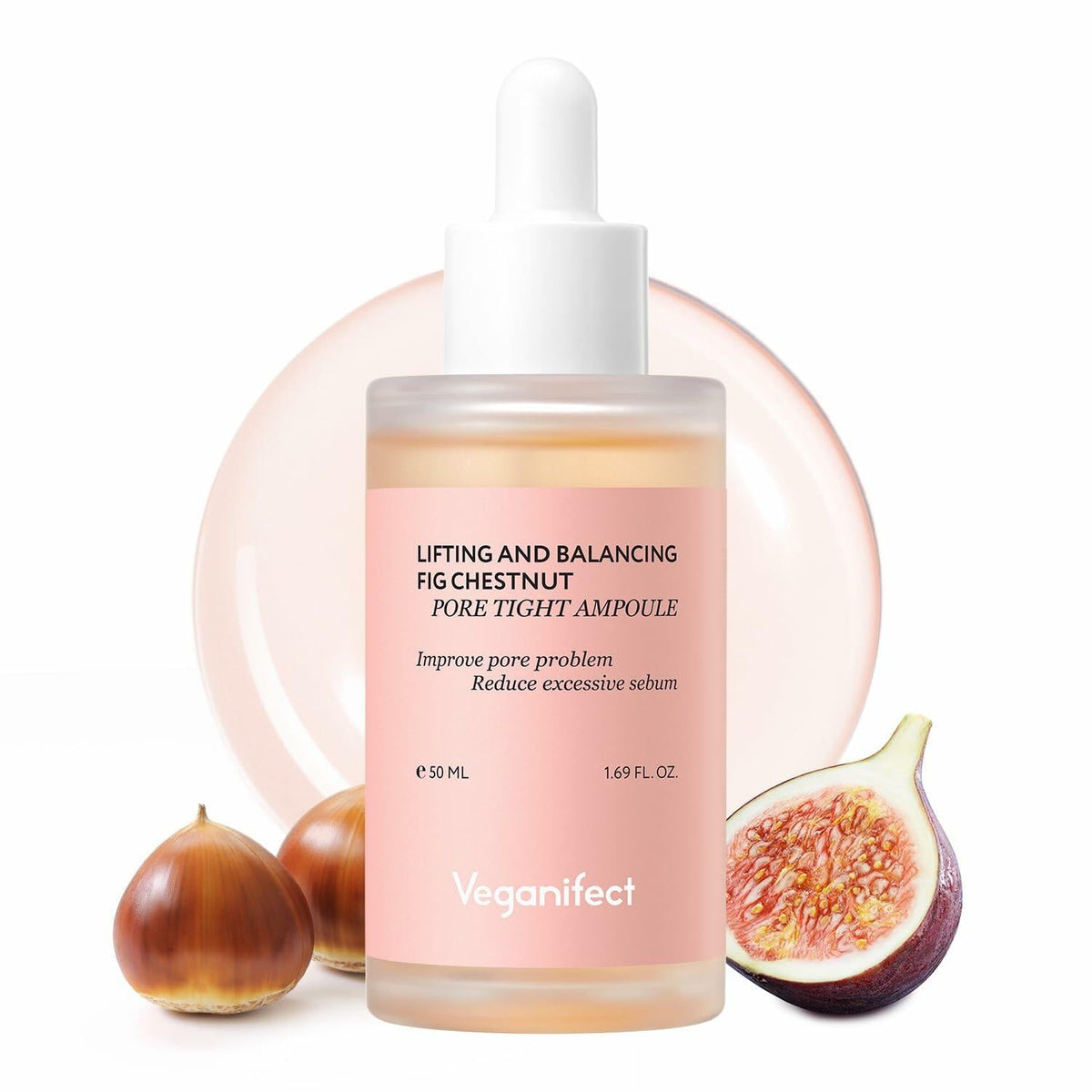 VEGANIFECT Ampolla Refinadora de Poros, Reafirmante, Reduce el Sebo 1.69oz