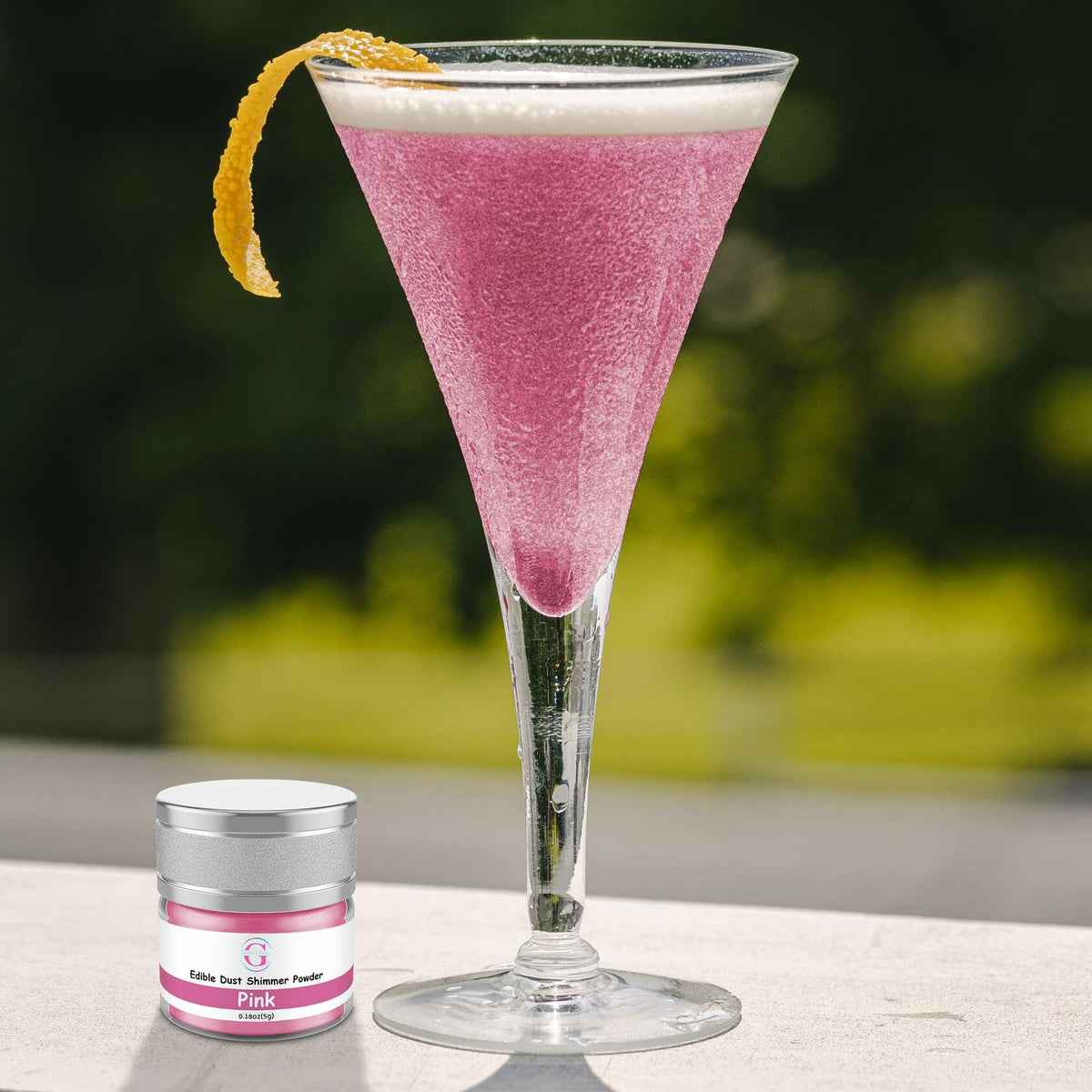 Purpurina comestible para bebidas Glitter & Glitz, polvo brillante negro, 5 g, para cócteles y repostería