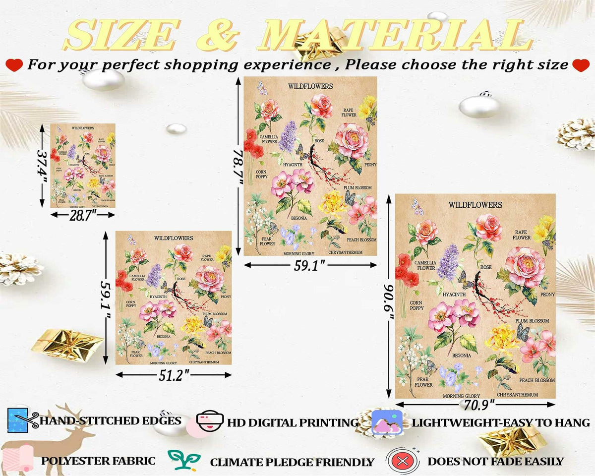 Tapiz decorativo de pared vintage con diseño floral dueeia 51.2x59.1 poliéster E