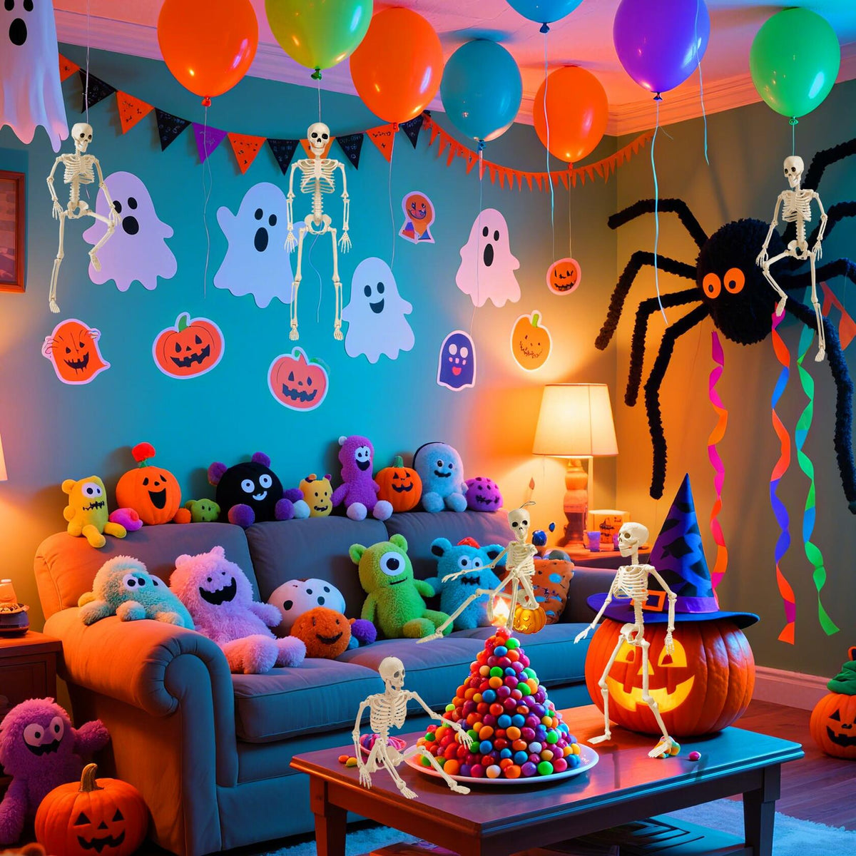 GONOSEED 5 piezas esqueletos de Halloween articulados de 16 pulgadas, decoración colgante de plástico