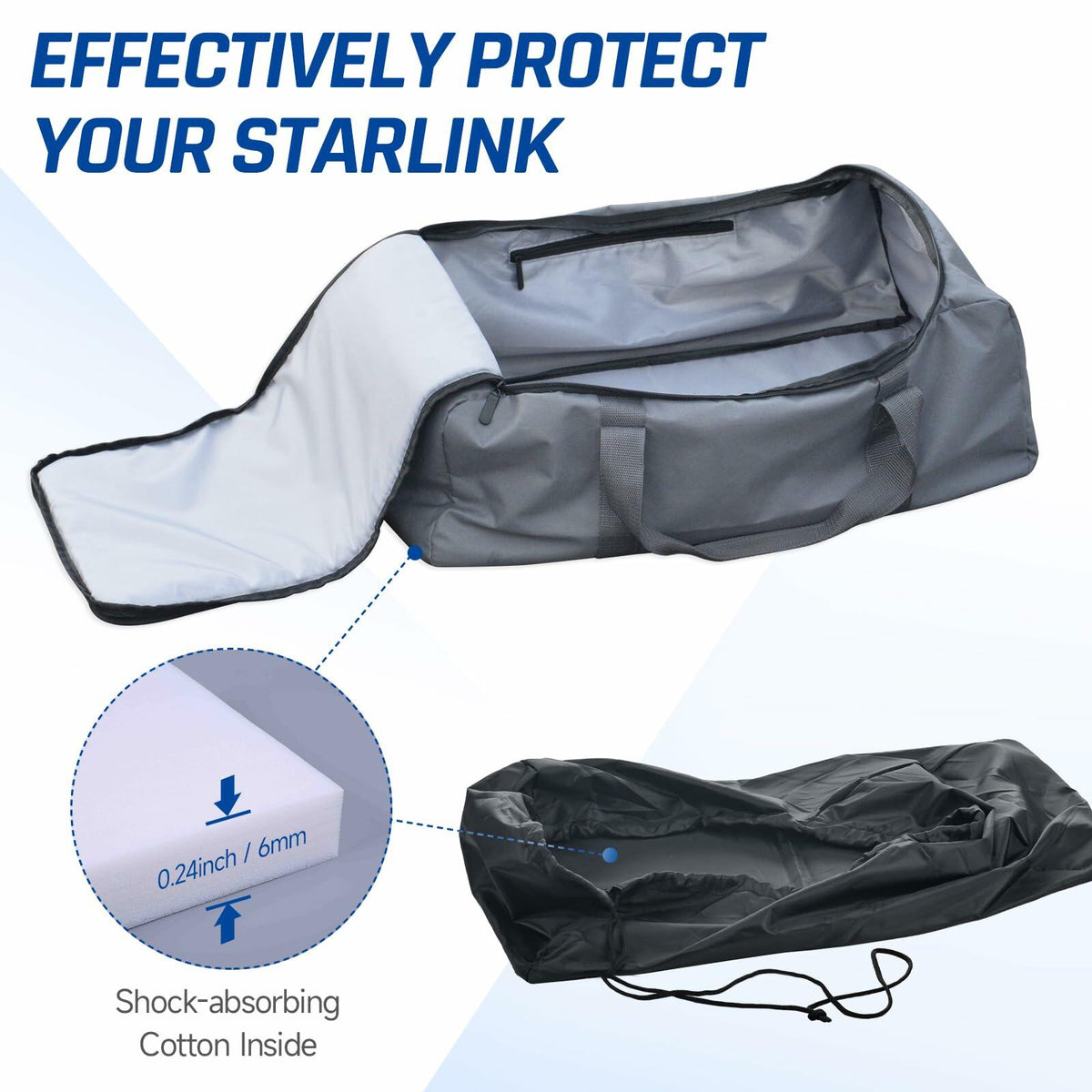 GODPEE SZSAUTO Carrying Bag for Starlink Gen 3 Satellite Accessories Black