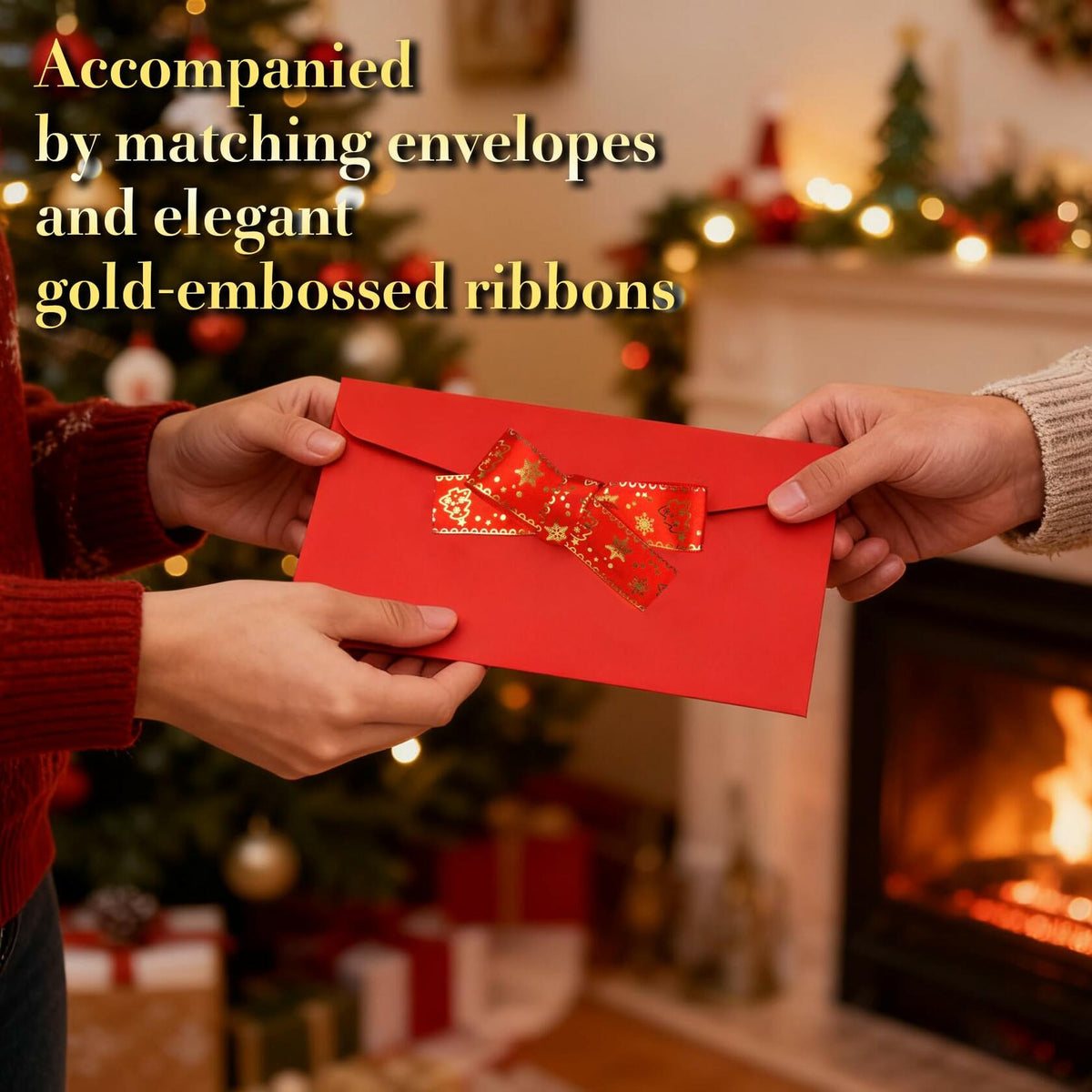 Sobres para dinero de regalo de Navidad EASTVIO, rojos, con 10 ranuras
