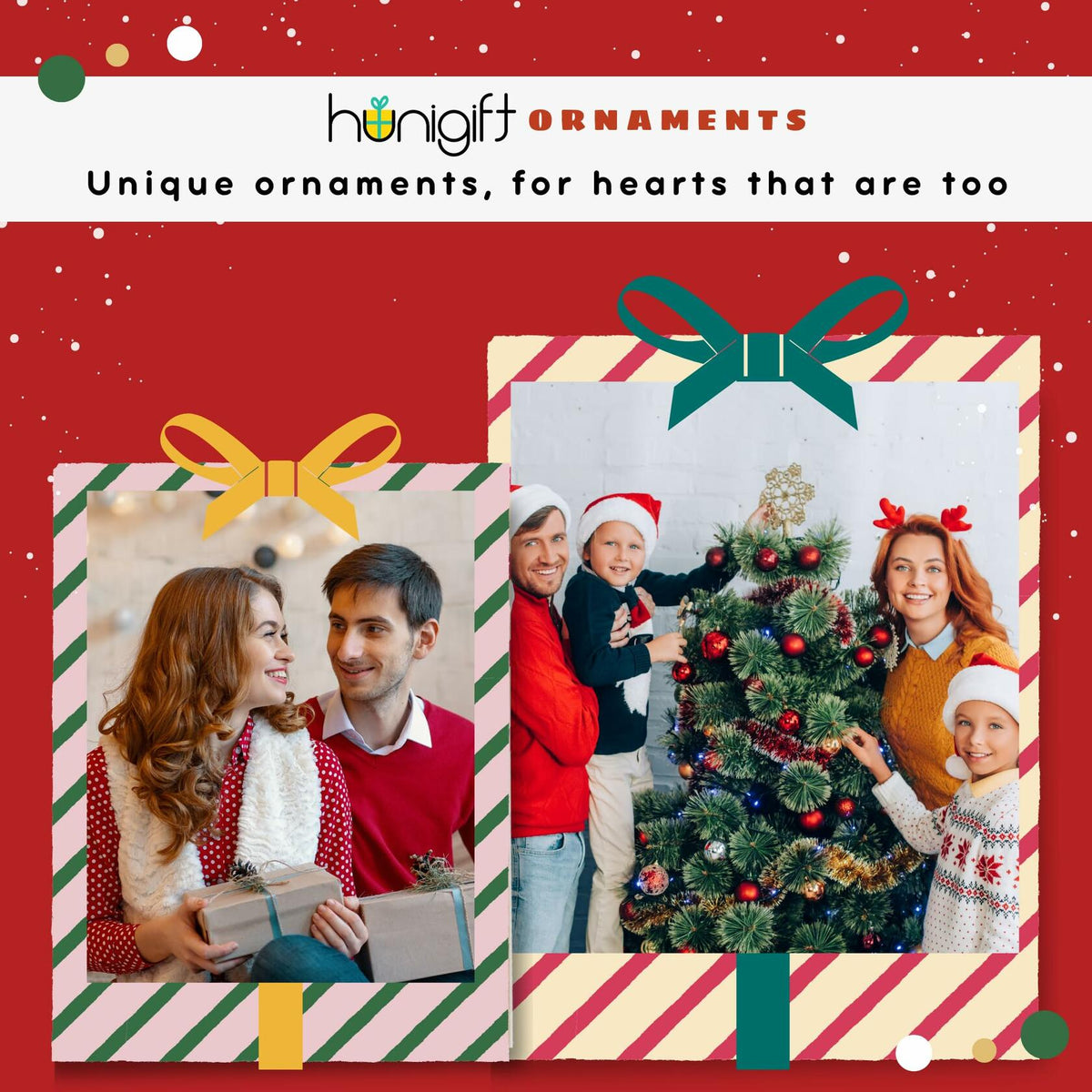 Adorno navideño para hija HUNIGIFT 2025, acrílico, grande, 13 hijas, CAJA ABIERTA