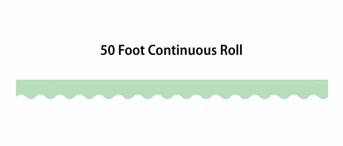 Teacher Created Resources Mint Green Scalloped Rolled Border Trim 50ft