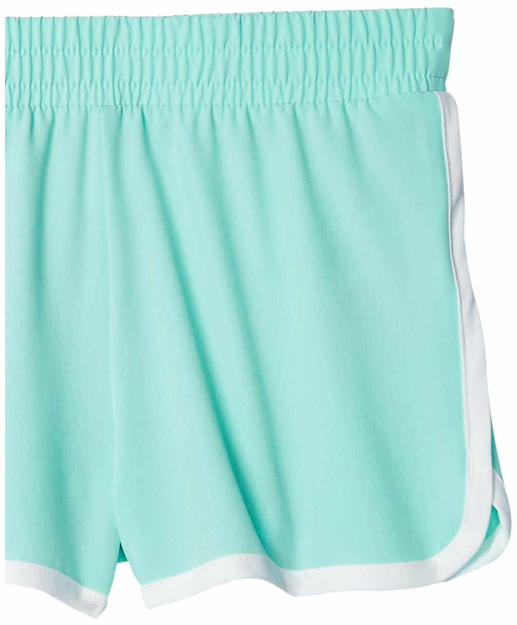 Pantalones cortos de running activos para niña de Amazon Essentials, paquete de 2, azul aguamarina/gris, talla XL