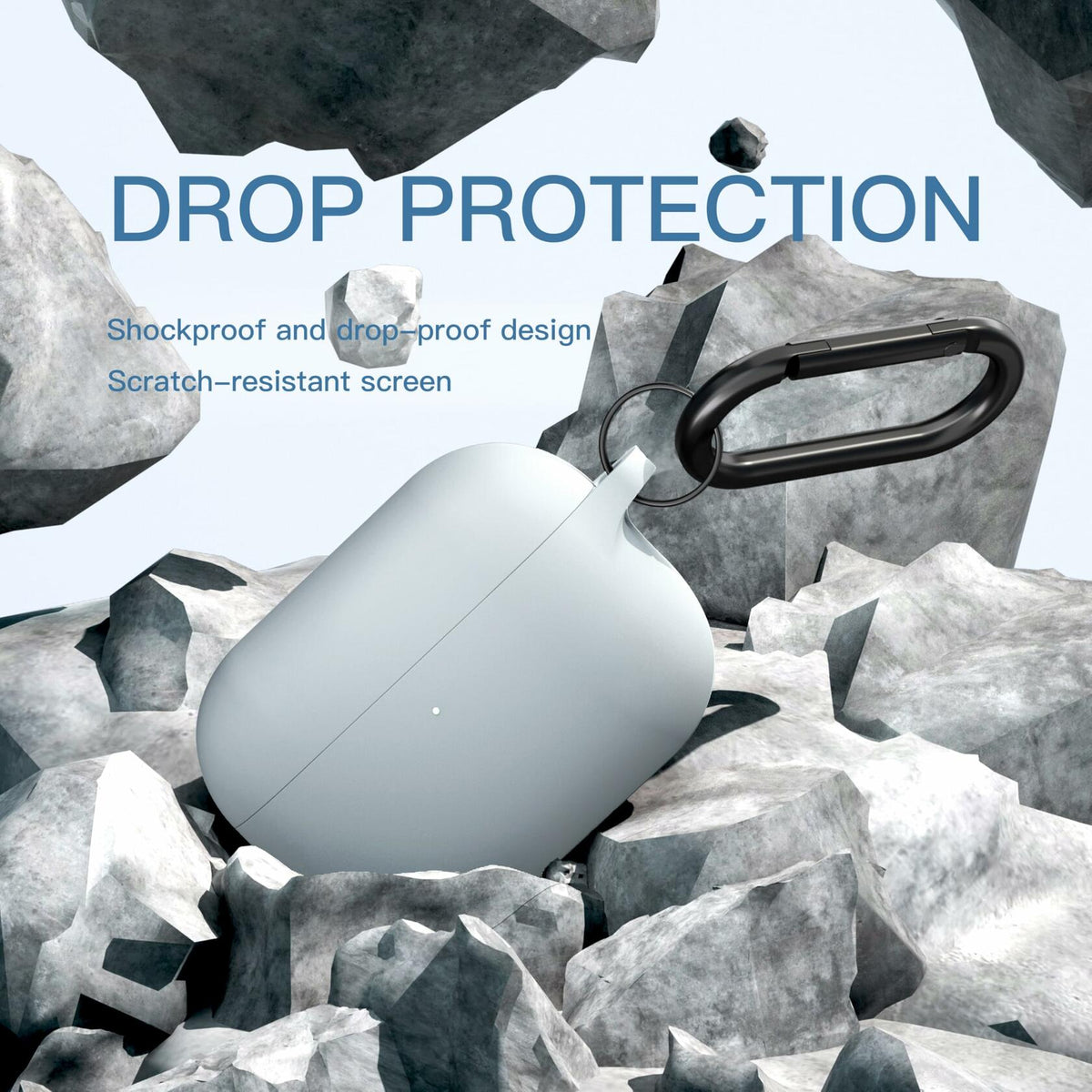 Funda de silicona Brujula para AirPods Pro 3.ª generación 2025 Gris Azul