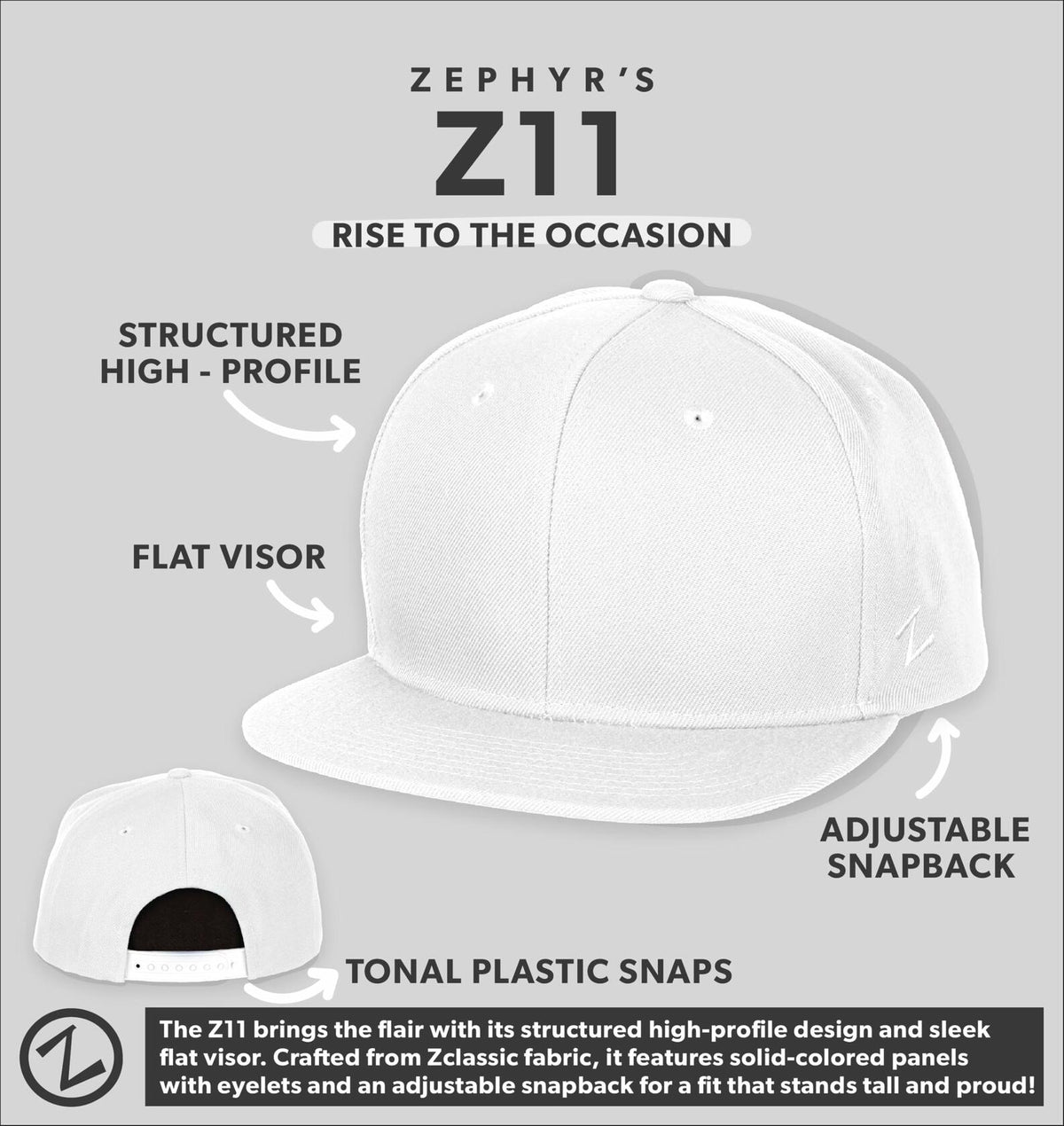 Gorra Snapback ZHATS Penn State Nittany Lions NCAA negra de visera plana
