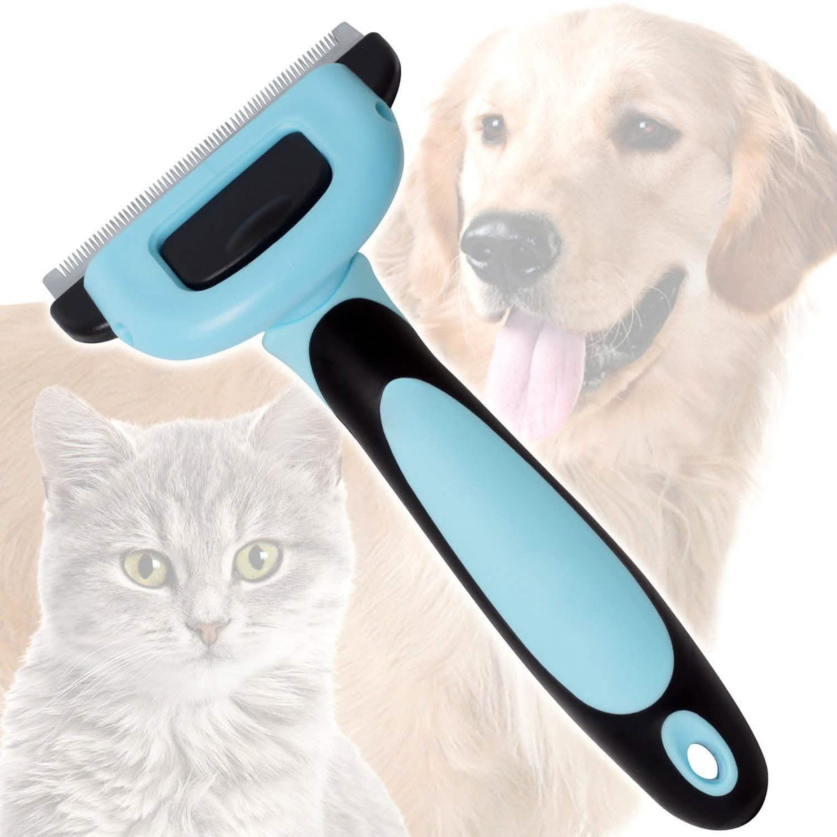 OxGord Blue Combo Pet Grooming Brush