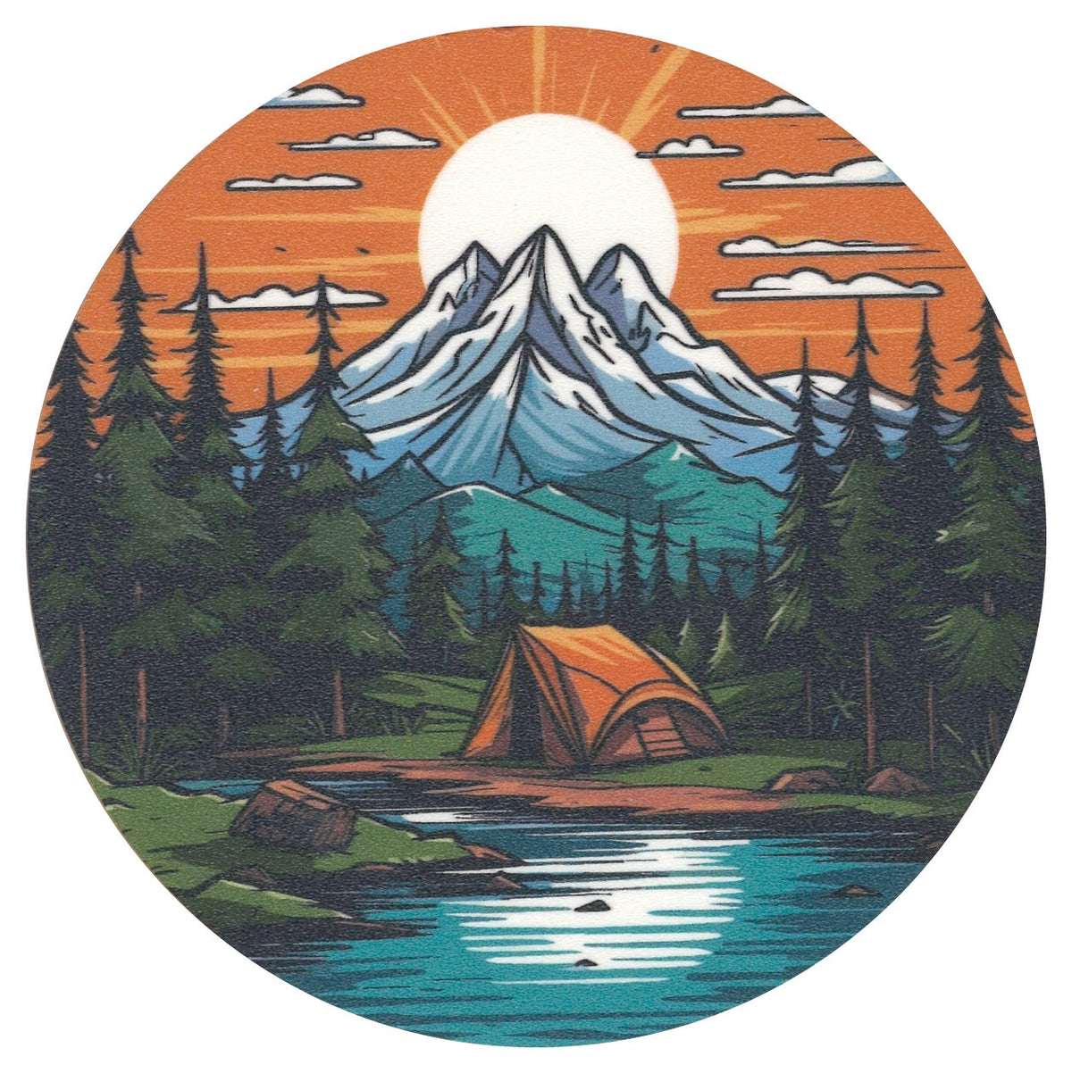 Sip Sip Hooray Coaster -  Mountain Retreat