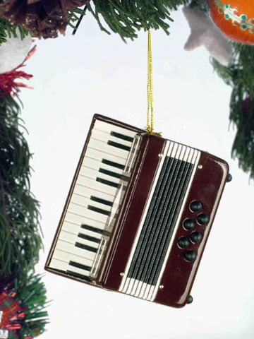 Burgandy Accordion Ornament