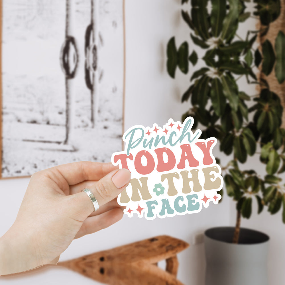 Punch Today Funny Vinyl Sticker Pack Waterproof Durable Laptop Water Bottle Journal Decal