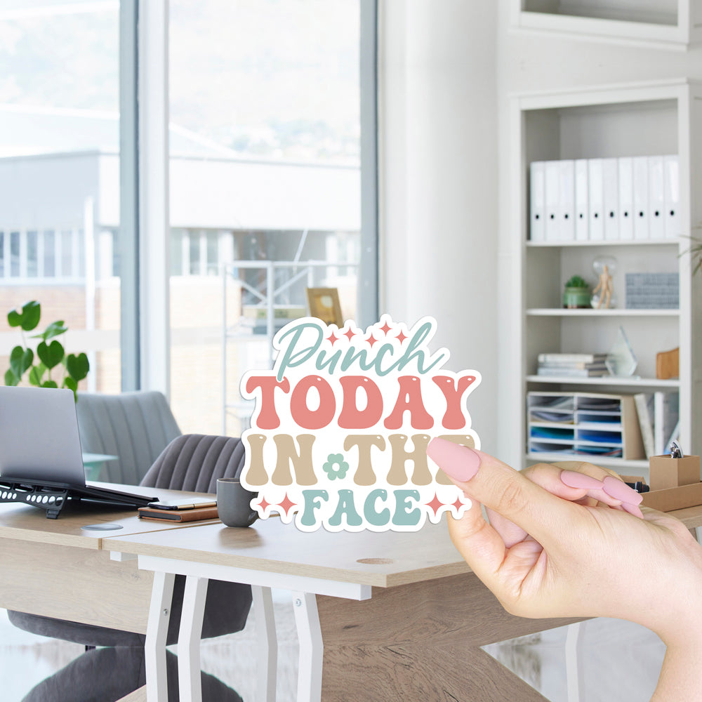 Punch Today Funny Vinyl Sticker Pack Waterproof Durable Laptop Water Bottle Journal Decal