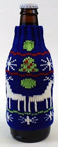 Fundas para botellas de cerveza "Ugly Sweater" del tío Bob - Pingüino rojo