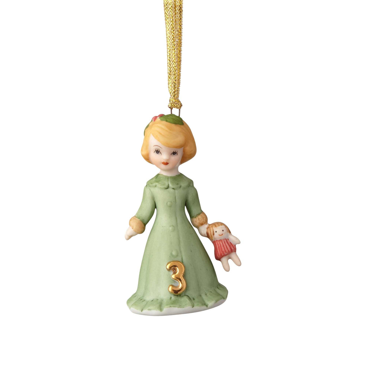 Adorno "Growing Up Girl" - Primera Navidad de Bebé Brunette