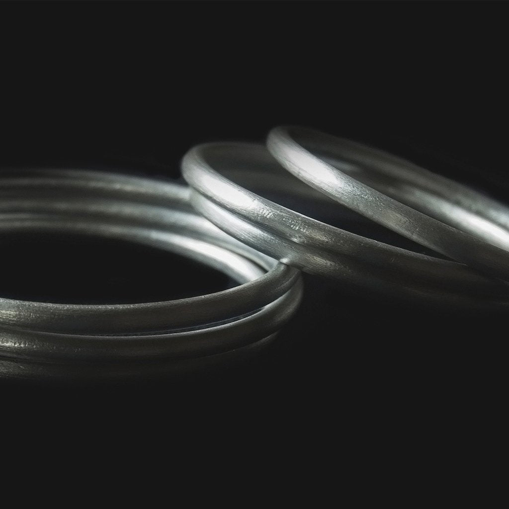 Recycled Bombshell Bangle Reclaimed Aluminum Peace Bangle Handmade Stackable