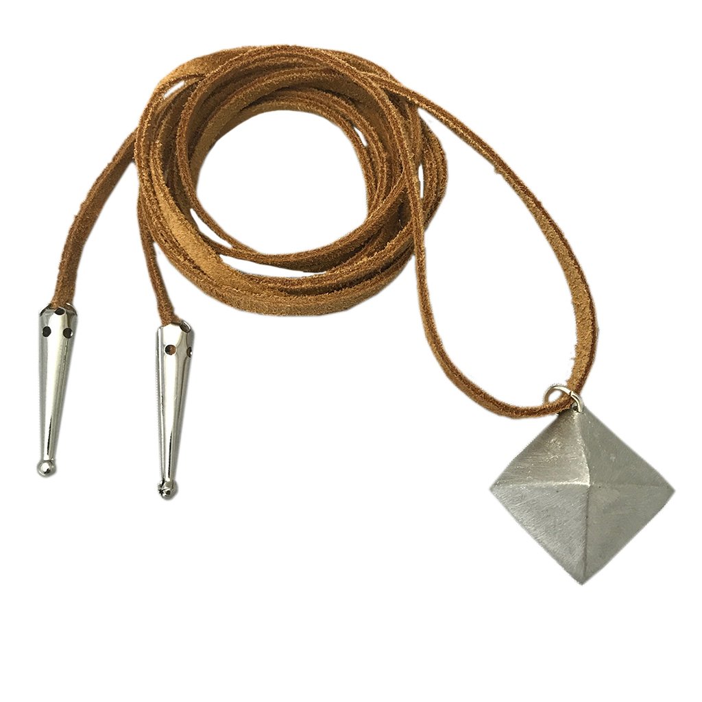 Recycled Bombshell Choker - Upcycled Aluminum Statement Jewelry, Suede Cord