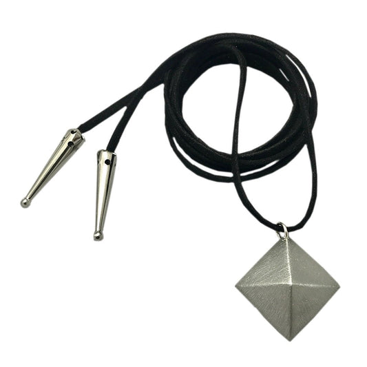 Recycled Bombshell Choker - Upcycled Aluminum Statement Jewelry, Suede Cord
