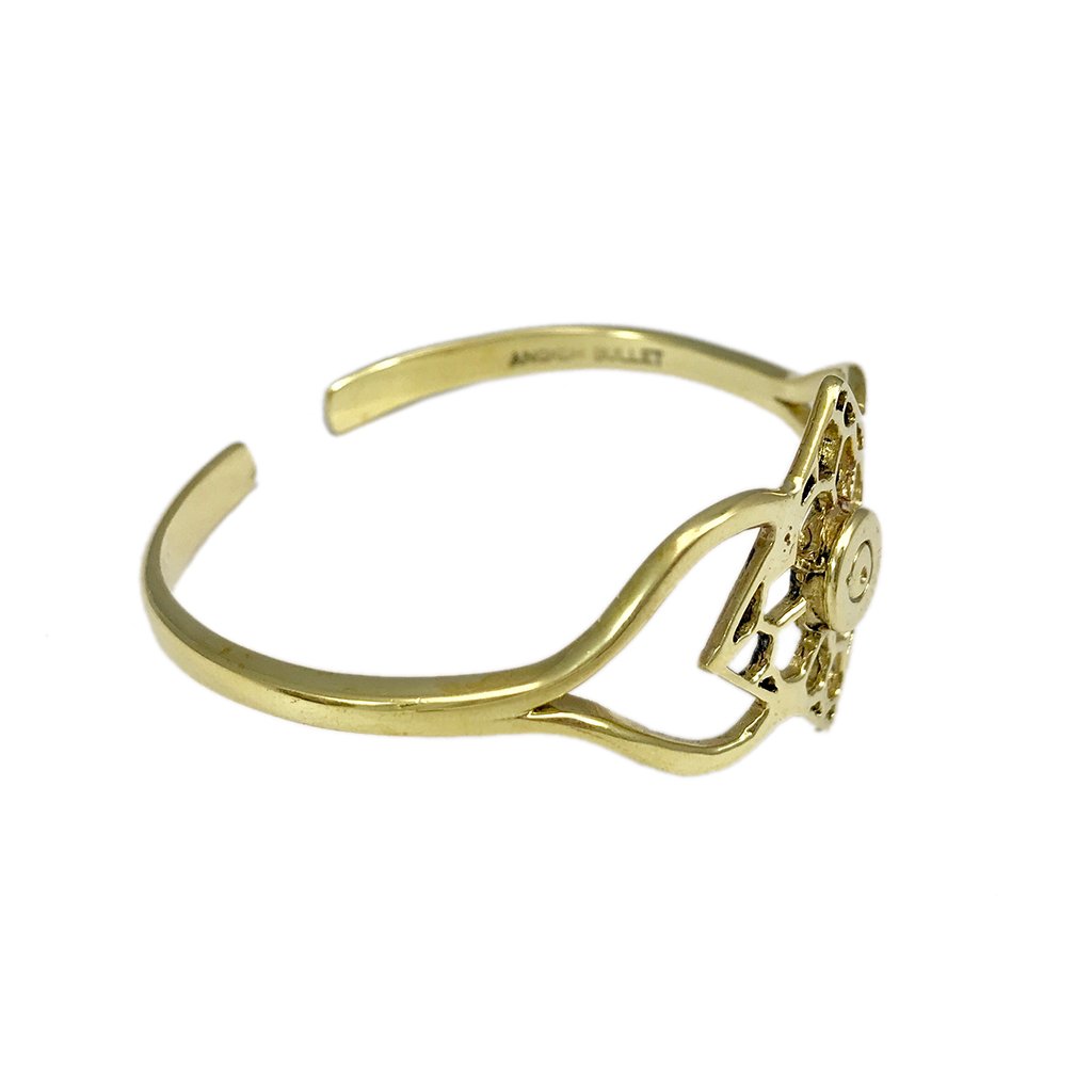 Recycled Brass Bullet Cuff Bracelet Handcast From Cambodian Bombshell Brass