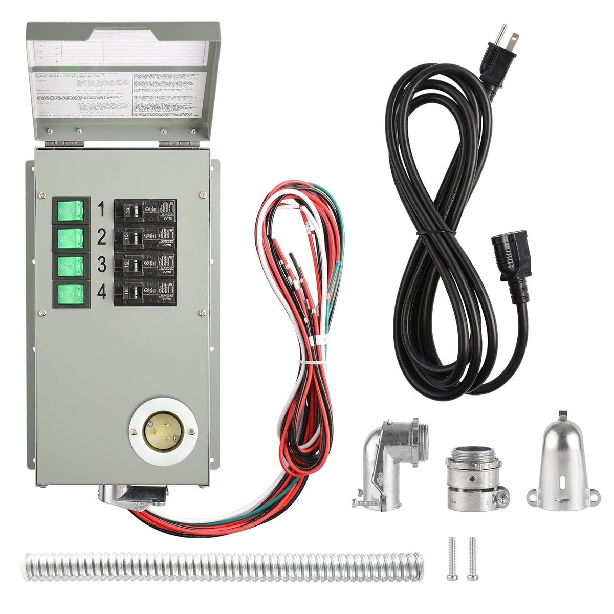 Refurbished - 120V 15A 4-Circuit Non-Automatic Transfer Switch