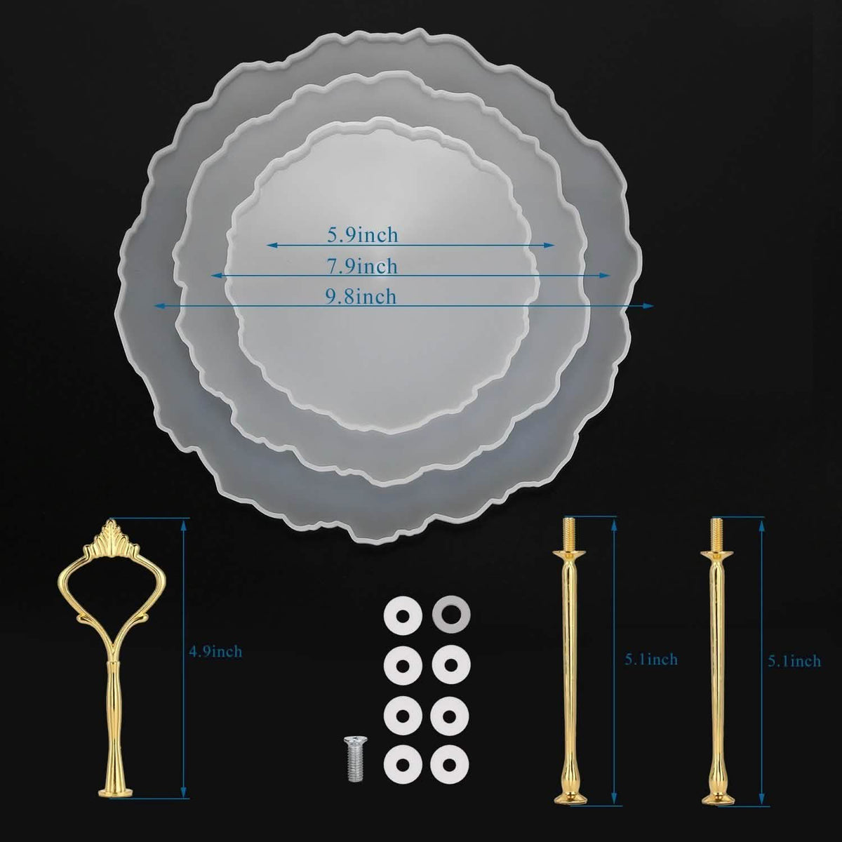 Resin Casting 3-Tier Cake Stand