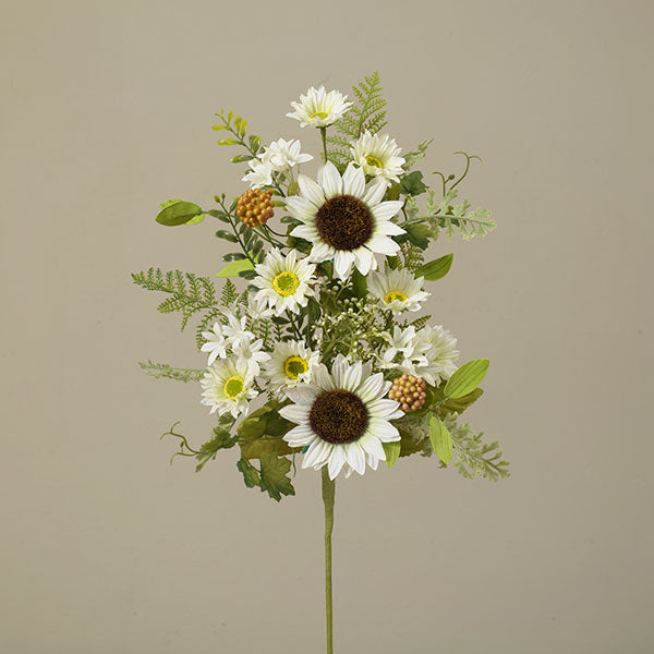 Sunflower Spray with Berry Accent - 21 Inch