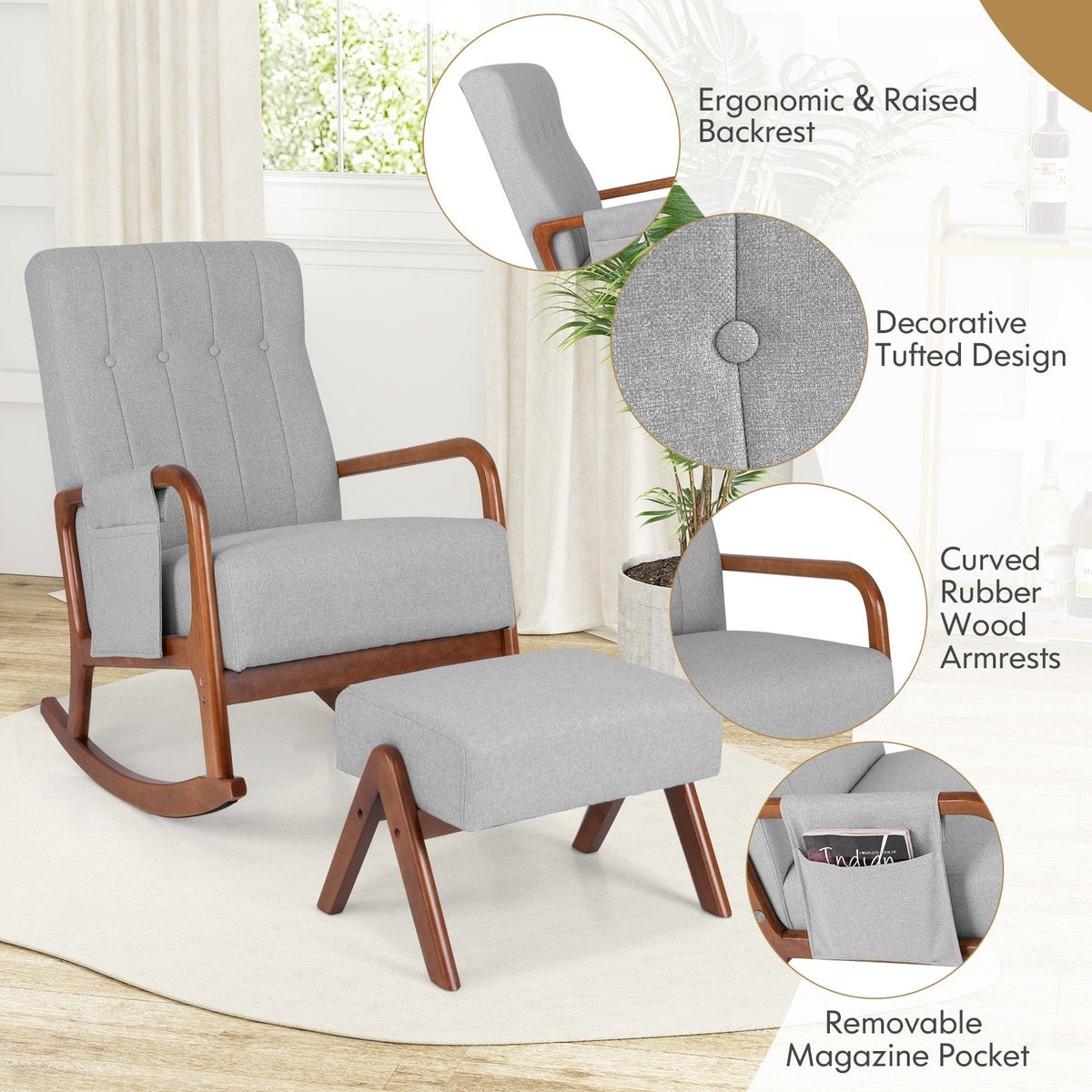 Rocking Chair with Ottoman