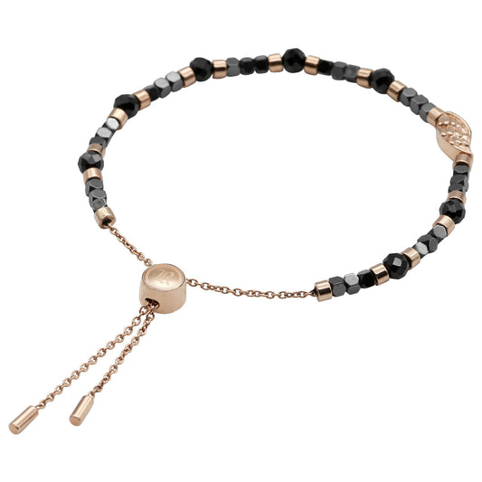 Rose Gold Spinel Wing Adjustable Pull Chain Bracelet