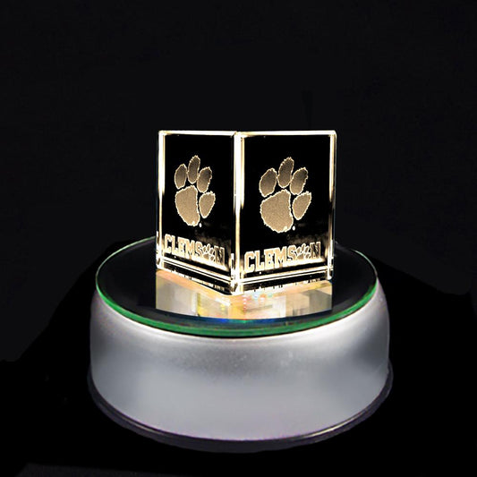 Rotating LED Crystal Display Base With Color Lights