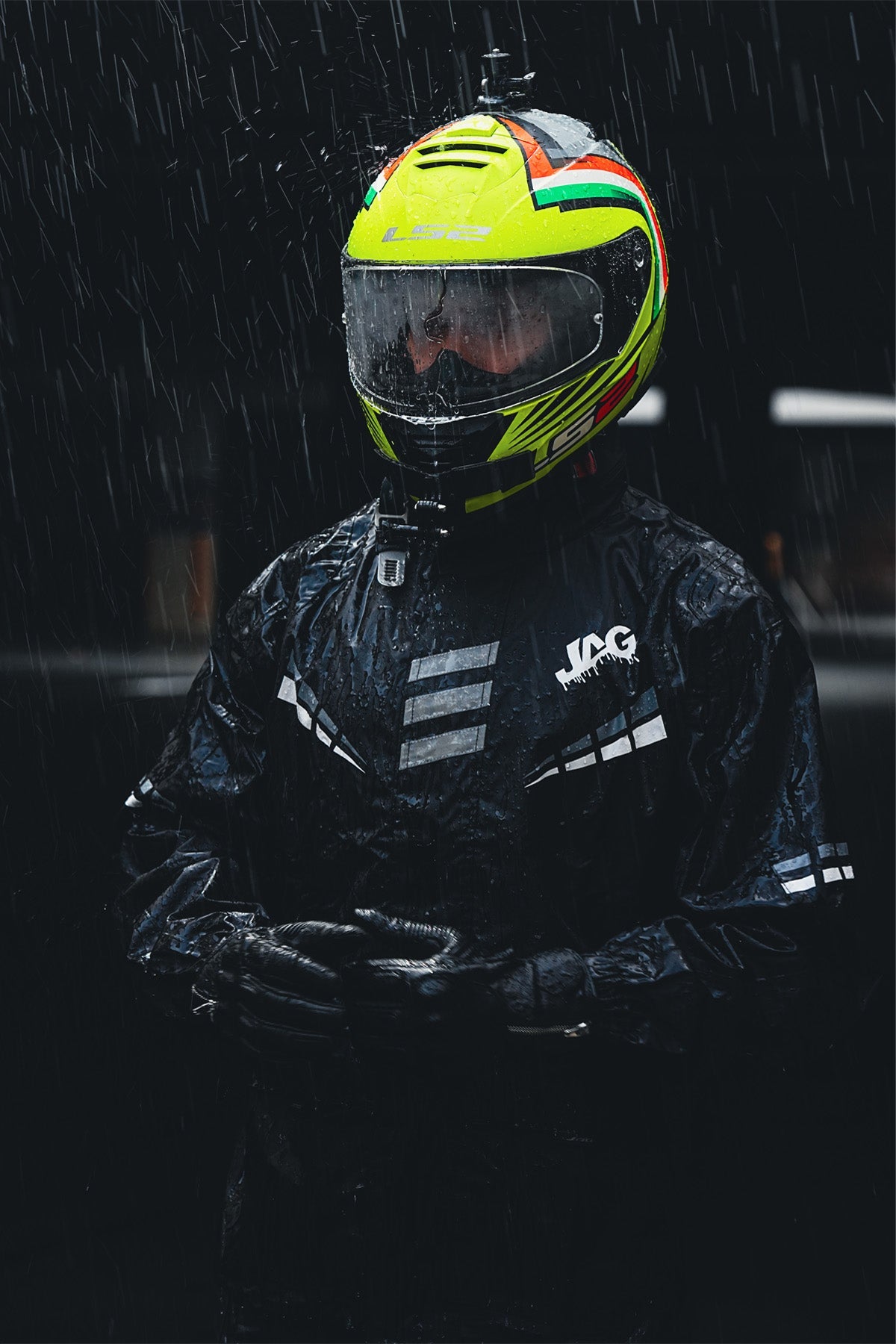 Traje de lluvia JAG Rainmaster para hombre y mujer (negro/gris)