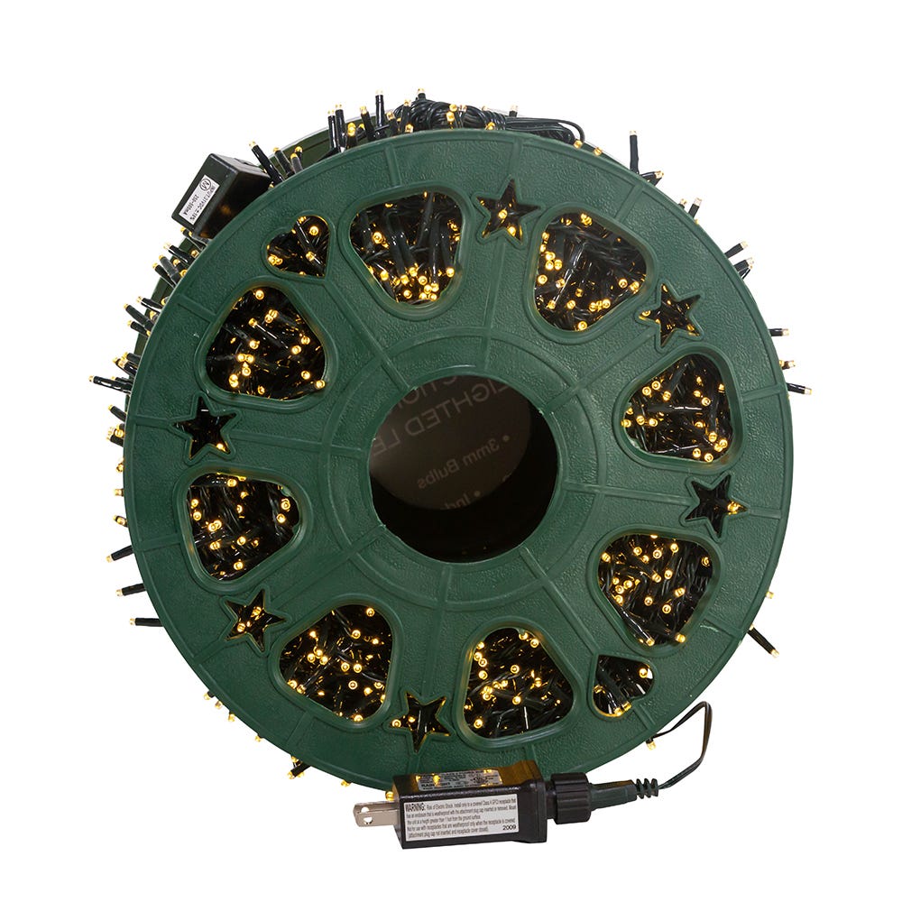 Set de 1800 luces LED tipo arroz, color blanco cálido - 148 pies (45 metros)