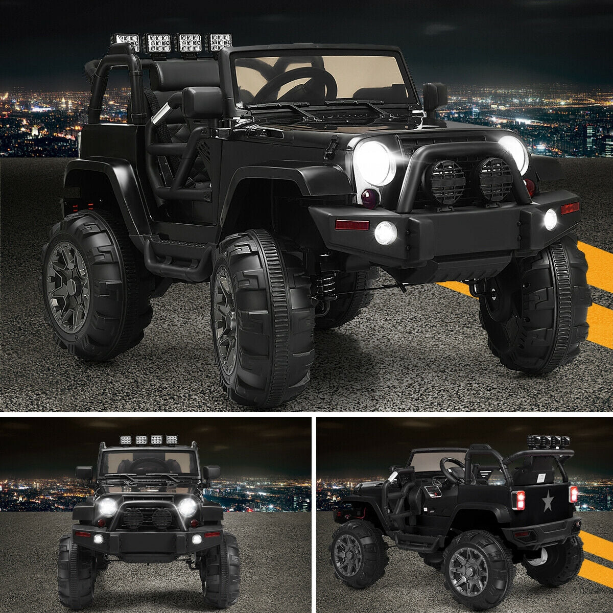 12V Kids Remote Control Riding Truck Car with LED Lights