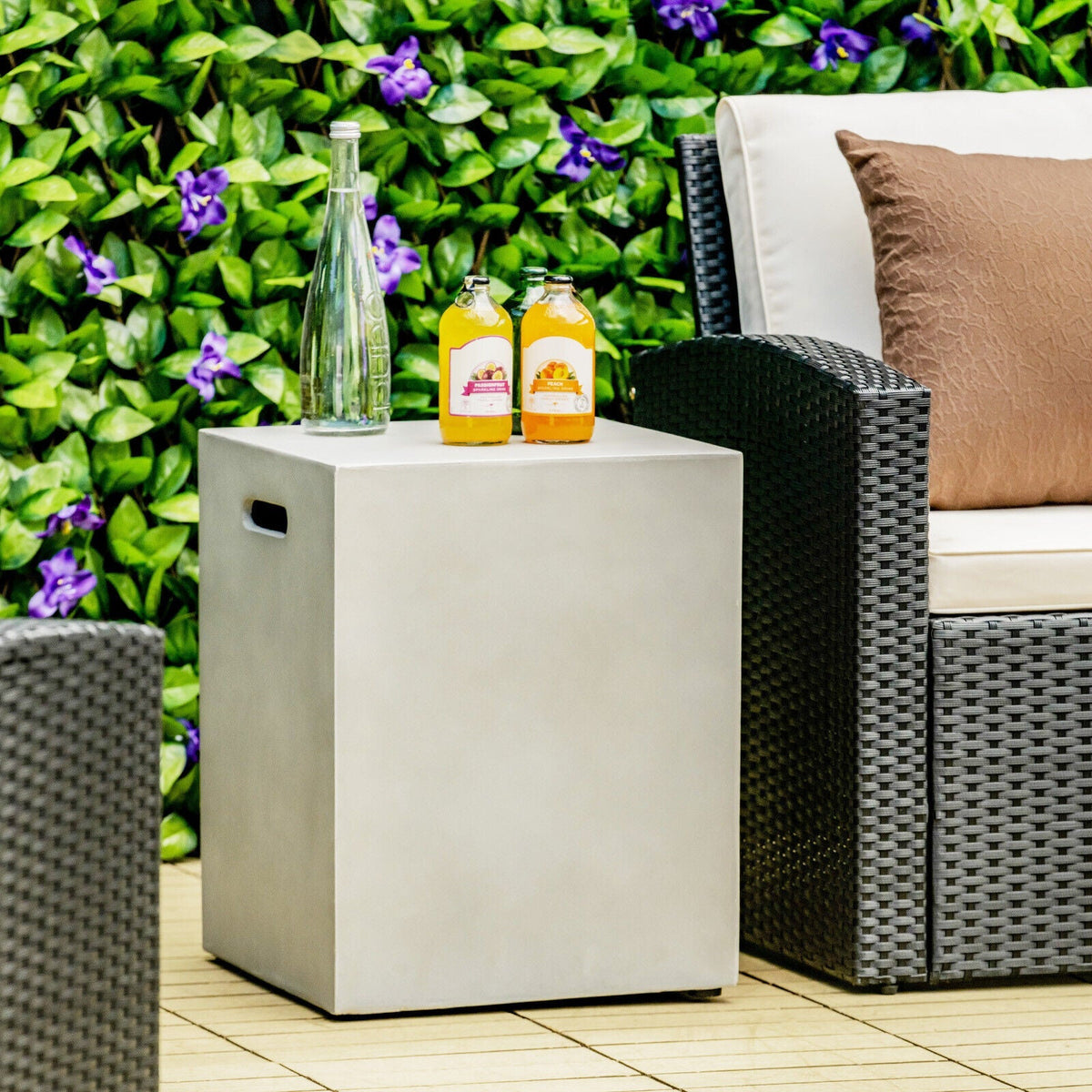 Mesa Escondite para Tanque de Propano de 20 Libras Estándar - Gris