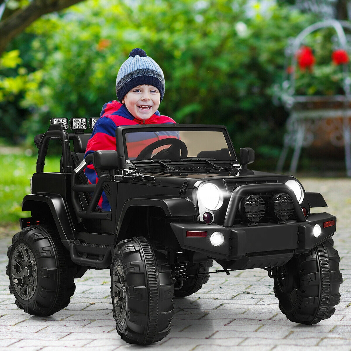 12V Kids Remote Control Riding Truck Car with LED Lights